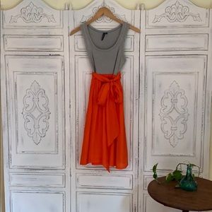 Cotton and Silk Midi Dress